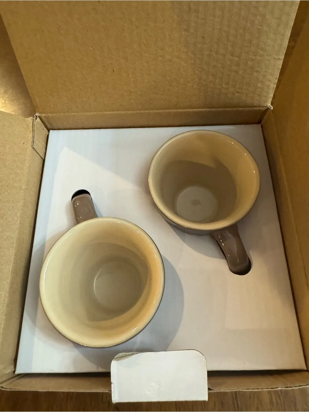Le Creuset NEW Espresso Cup Set w/ Saucers Black/Brown exclusive Café Collection